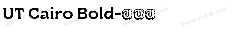 UT Cairo Bold字体转换